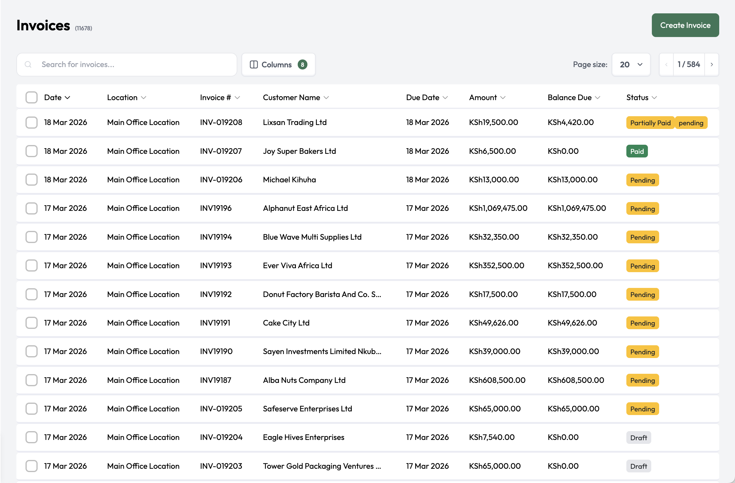Tracksales invoicing, payments, and customer billing